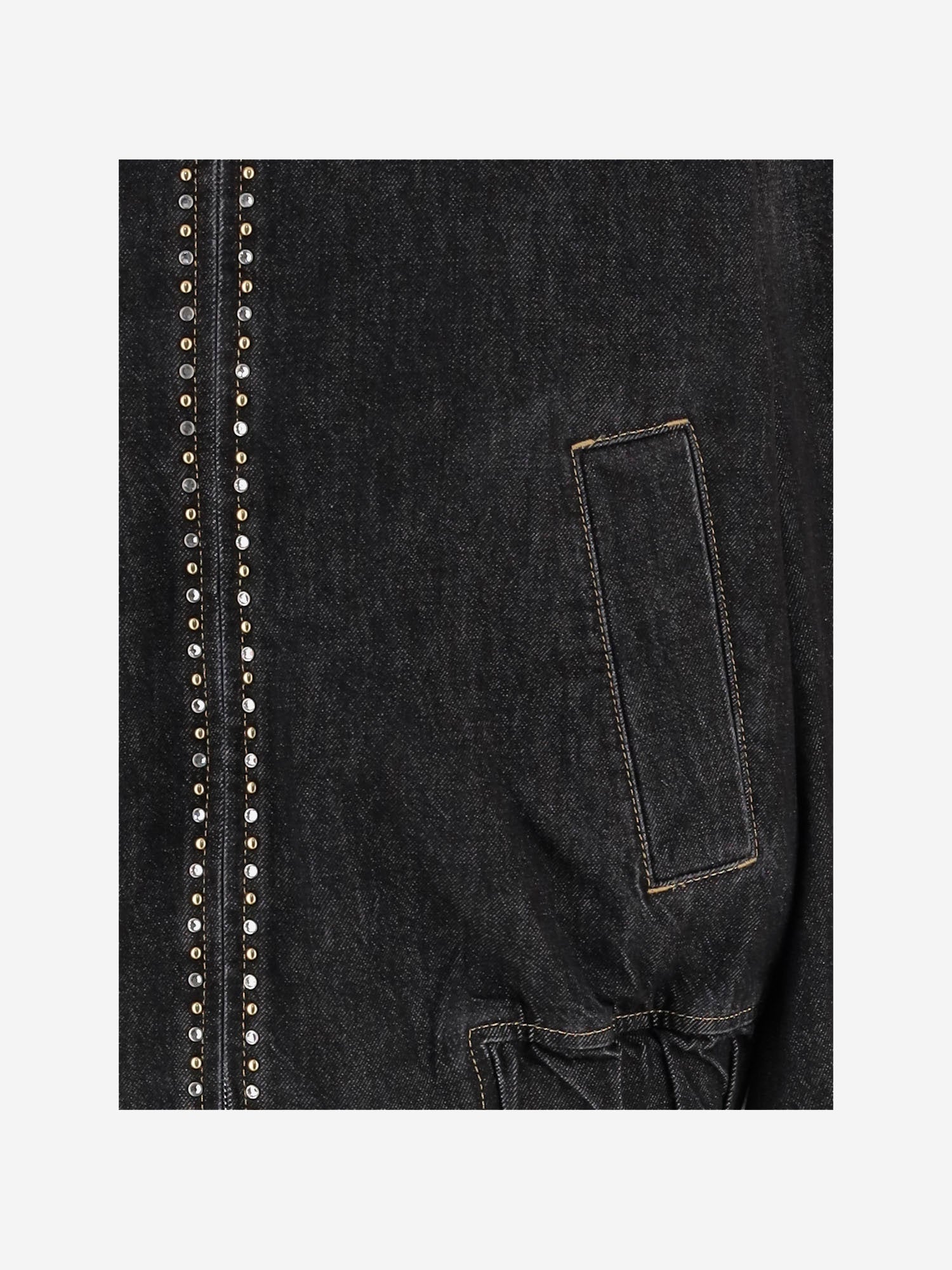 GIUBBOTTO DECORATO IN COTONE 1023067 1A164771D040 VERSACE 