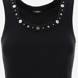 TOP IN COTONE STRETCH CON BORCHIE 1023209 1A172211B000 VERSACE 