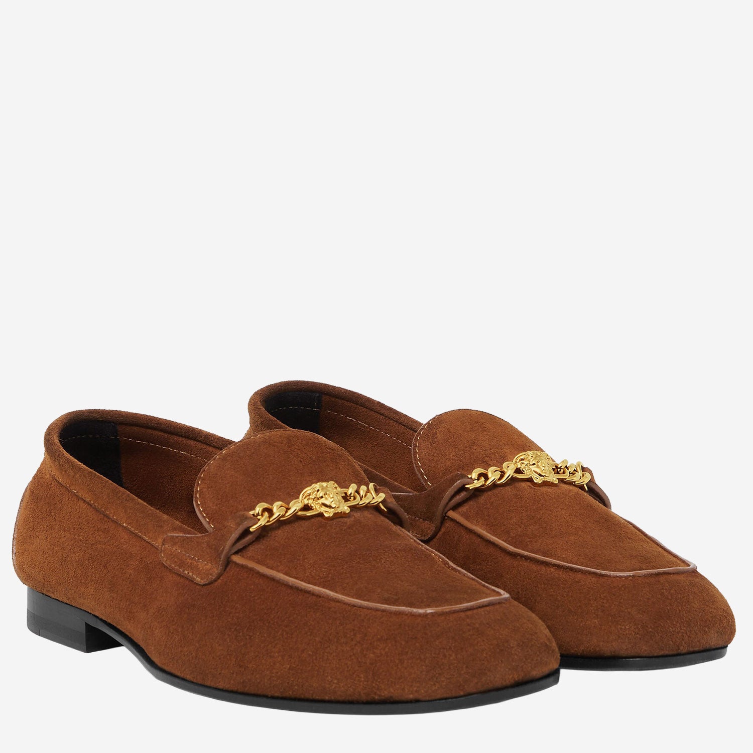 MOCASSINI MEDUSA IN PELLE SCAMOSCIATA 1023348 1A098921NG8V VERSACE 