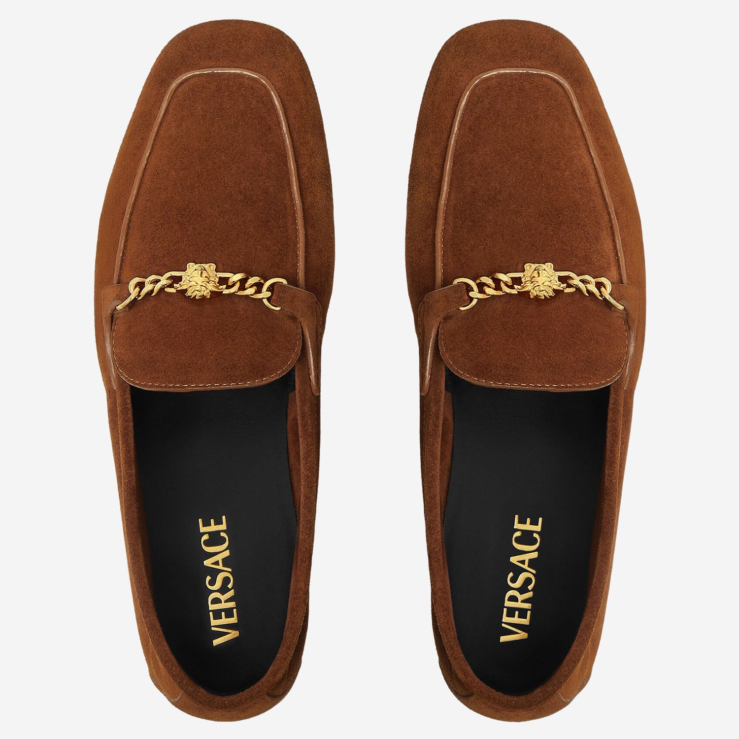 MOCASSINI MEDUSA IN PELLE SCAMOSCIATA 1023348 1A098921NG8V VERSACE 