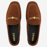 MOCASSINI MEDUSA IN PELLE SCAMOSCIATA 1023348 1A098921NG8V VERSACE 