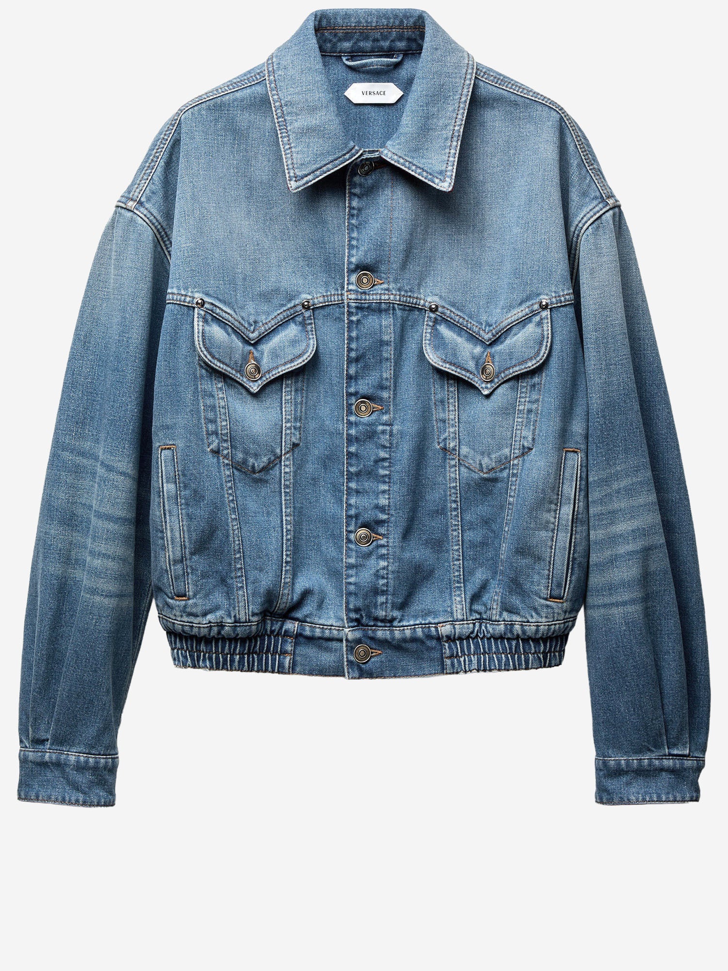 GIACCA IN DENIM DI COTONE 1023603 1A179212DC50 VERSACE 