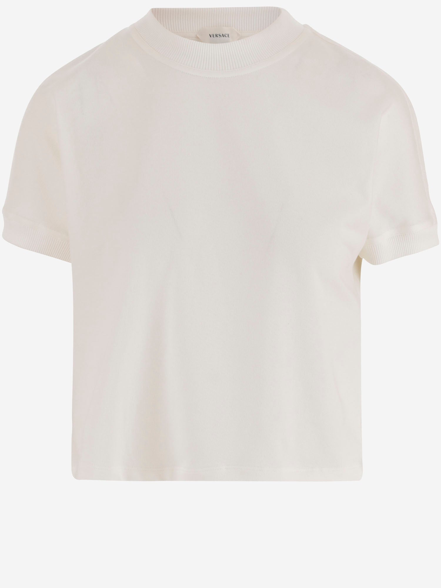 T-SHIRT IN COTONE STRETCH IN LOGO 1023694 1A178881W000 VERSACE 