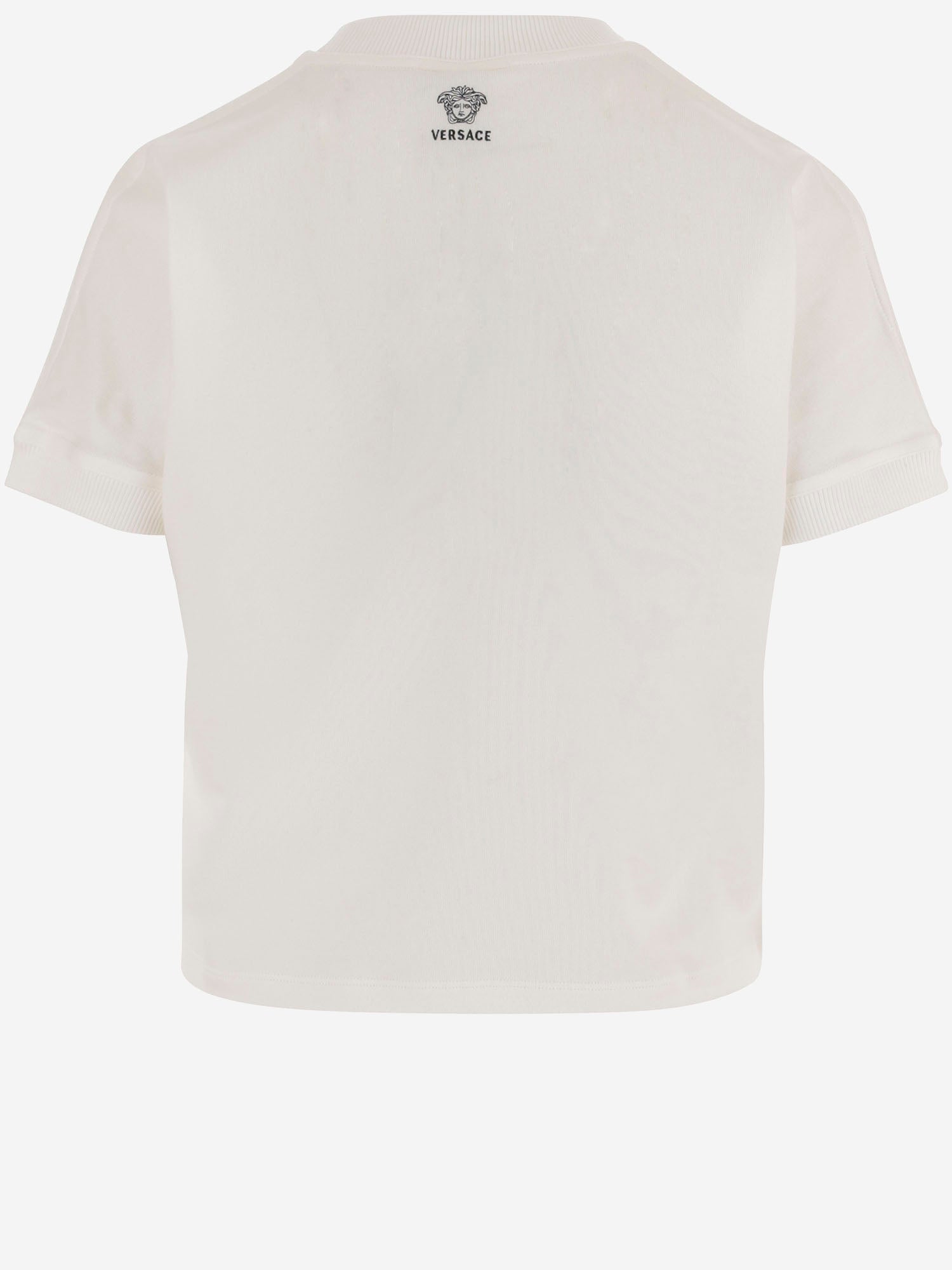 T-SHIRT IN COTONE STRETCH IN LOGO 1023694 1A178881W000 VERSACE 
