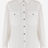 CAMICIA IN COTONE CON BOTTONI A CONTRASTO 1023767 1A147481W000 VERSACE 