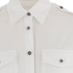 CAMICIA IN COTONE CON BOTTONI A CONTRASTO 1023767 1A147481W000 VERSACE 