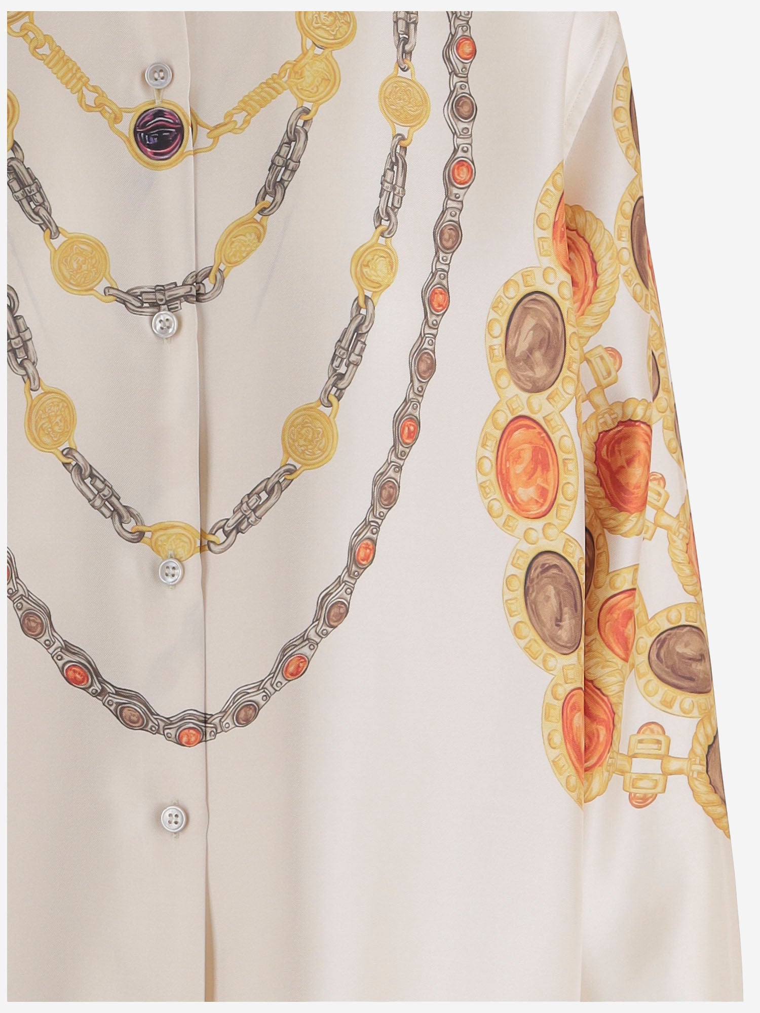 CAMICIA IN TWILL DI SETA CON STAMPA 1024221 1A180075K920 VERSACE 