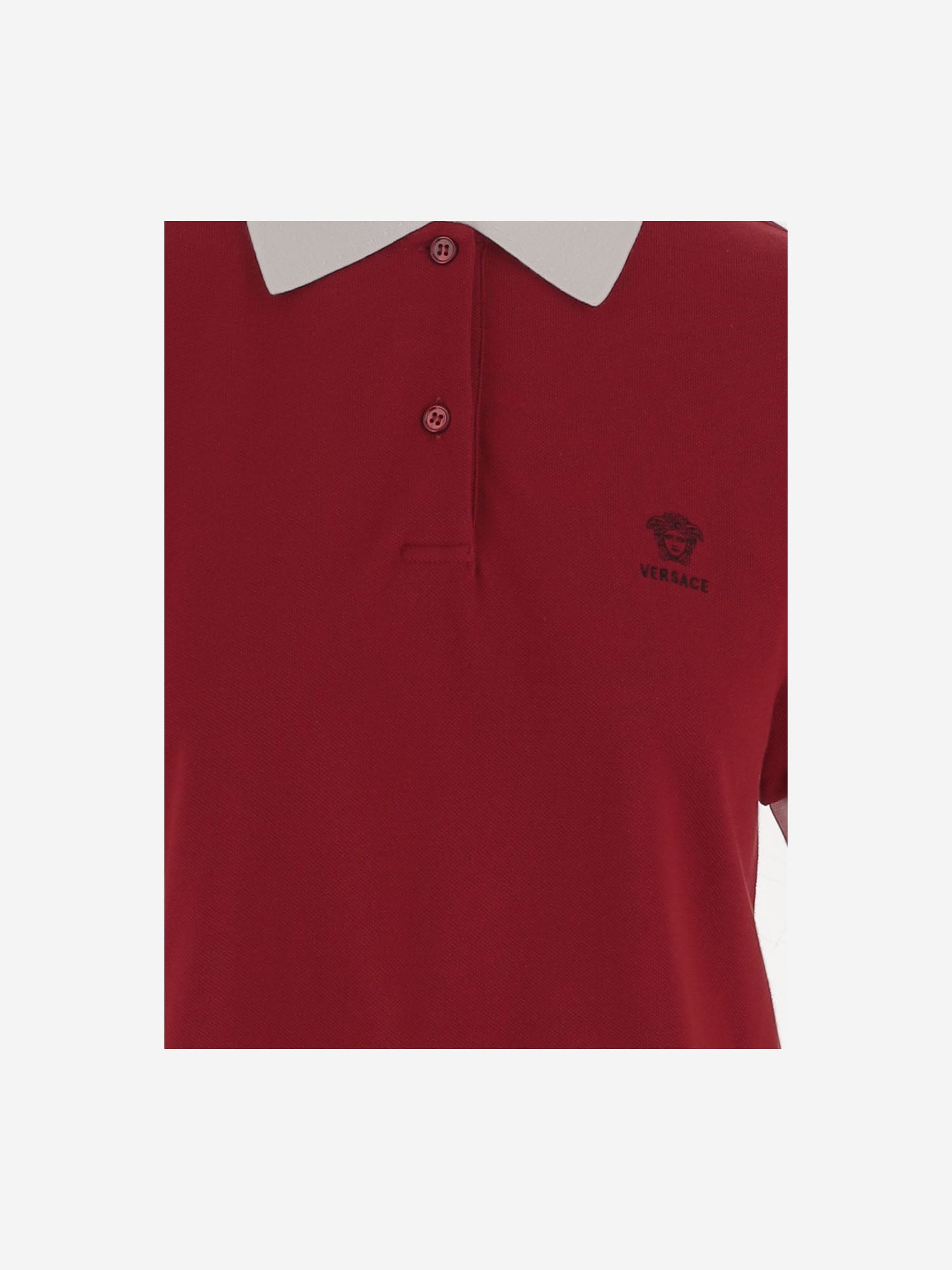 POLO IN COTONE CON LOGO 1024235 1A176812RC90 VERSACE 