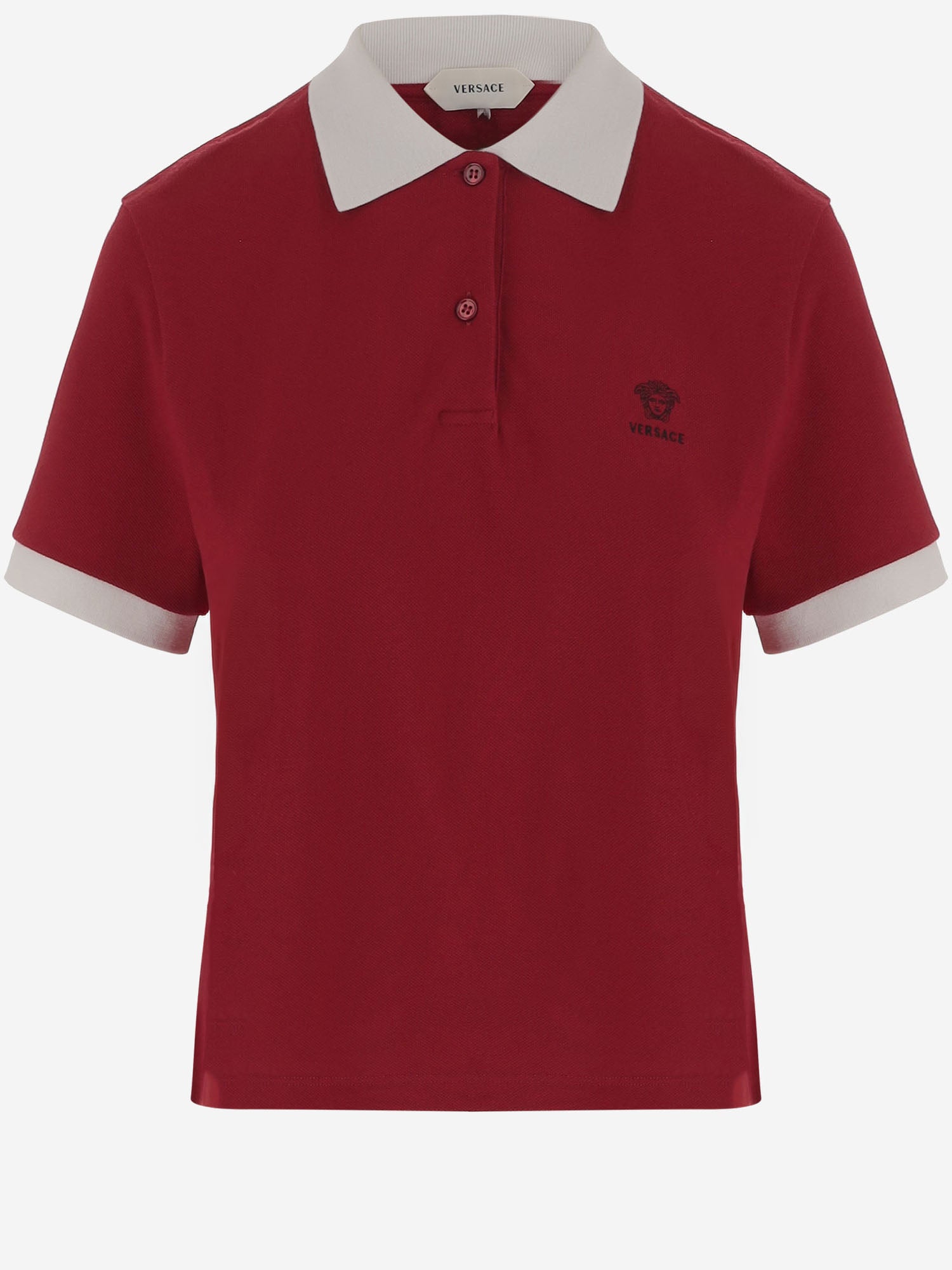 POLO IN COTONE CON LOGO 1024235 1A176812RC90 VERSACE 
