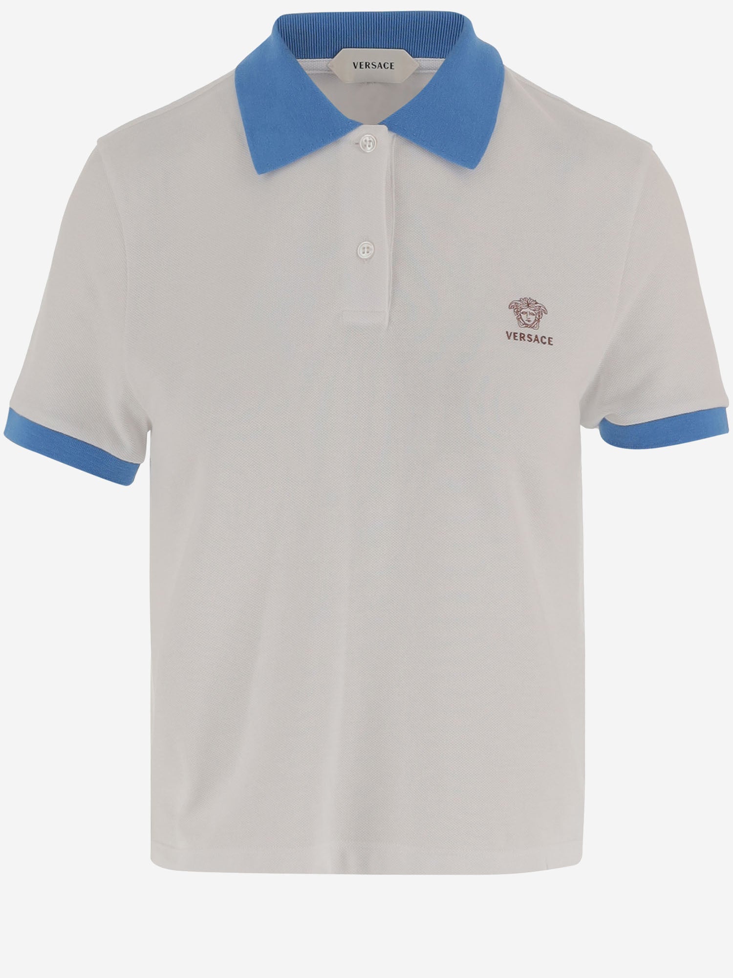 POLO IN COTONE CON LOGO 1024235 1A176812W9H0 VERSACE 