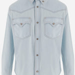 CAMICIA IN DENIM CHAMBRAY 1024560 1A178721DA50 VERSACE 