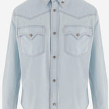 CAMICIA IN DENIM CHAMBRAY 1024560 1A178721DA50 VERSACE 