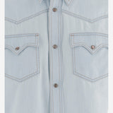 CAMICIA IN DENIM CHAMBRAY 1024560 1A178721DA50 VERSACE 