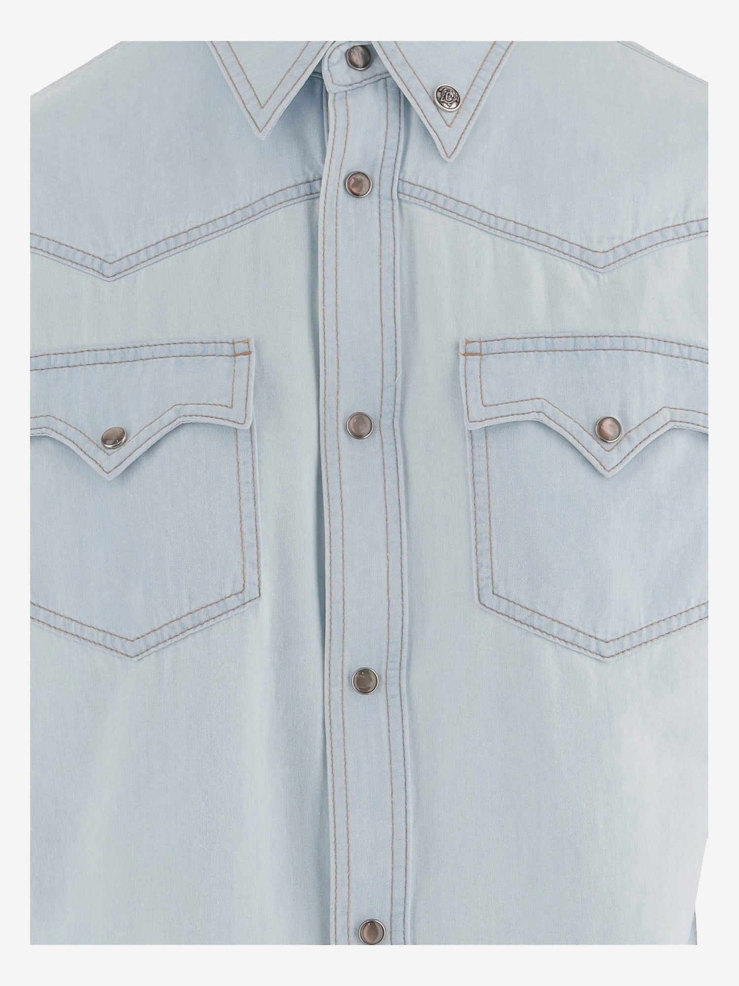 CAMICIA IN DENIM CHAMBRAY 1024560 1A178721DA50 VERSACE 