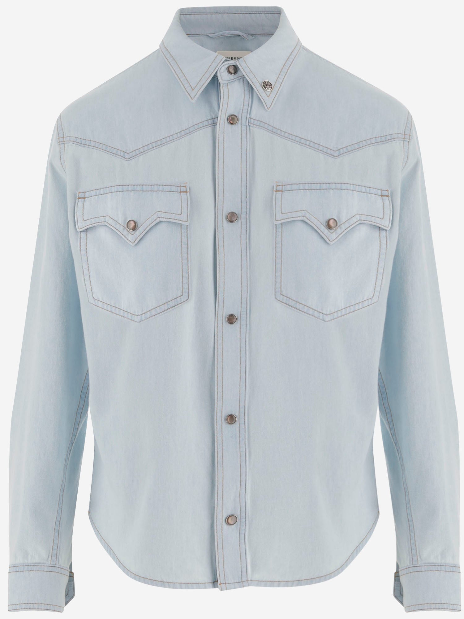 CAMICIA IN DENIM CHAMBRAY 1024560 1A178721DA50 VERSACE 