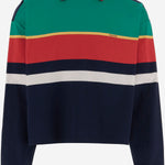 MAGLIA POLO IN COTONE A RIGHE 1024580 1A178906G870 VERSACE 
