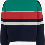 MAGLIA POLO IN COTONE A RIGHE 1024580 1A178906G870 VERSACE 