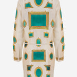 ABITO IN TWILL DI SETA CON STAMPA 1024659 1A17955K940 VERSACE 