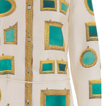 ABITO IN TWILL DI SETA CON STAMPA 1024659 1A17955K940 VERSACE 