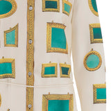 ABITO IN TWILL DI SETA CON STAMPA 1024659 1A17955K940 VERSACE 