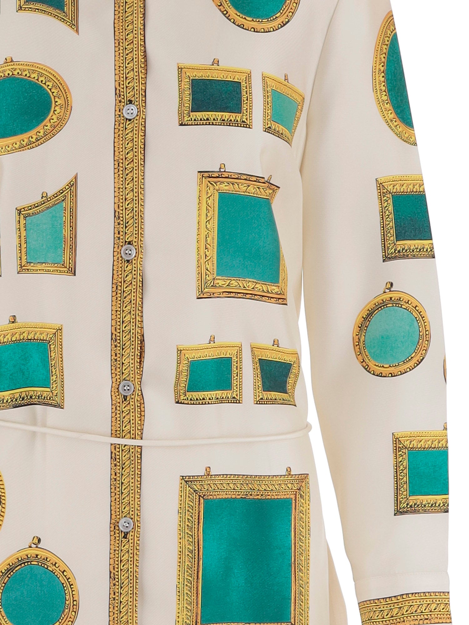 ABITO IN TWILL DI SETA CON STAMPA 1024659 1A17955K940 VERSACE 