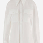 Camicia in cotone con colletto a punta FSH807CO0063 100 AMI 