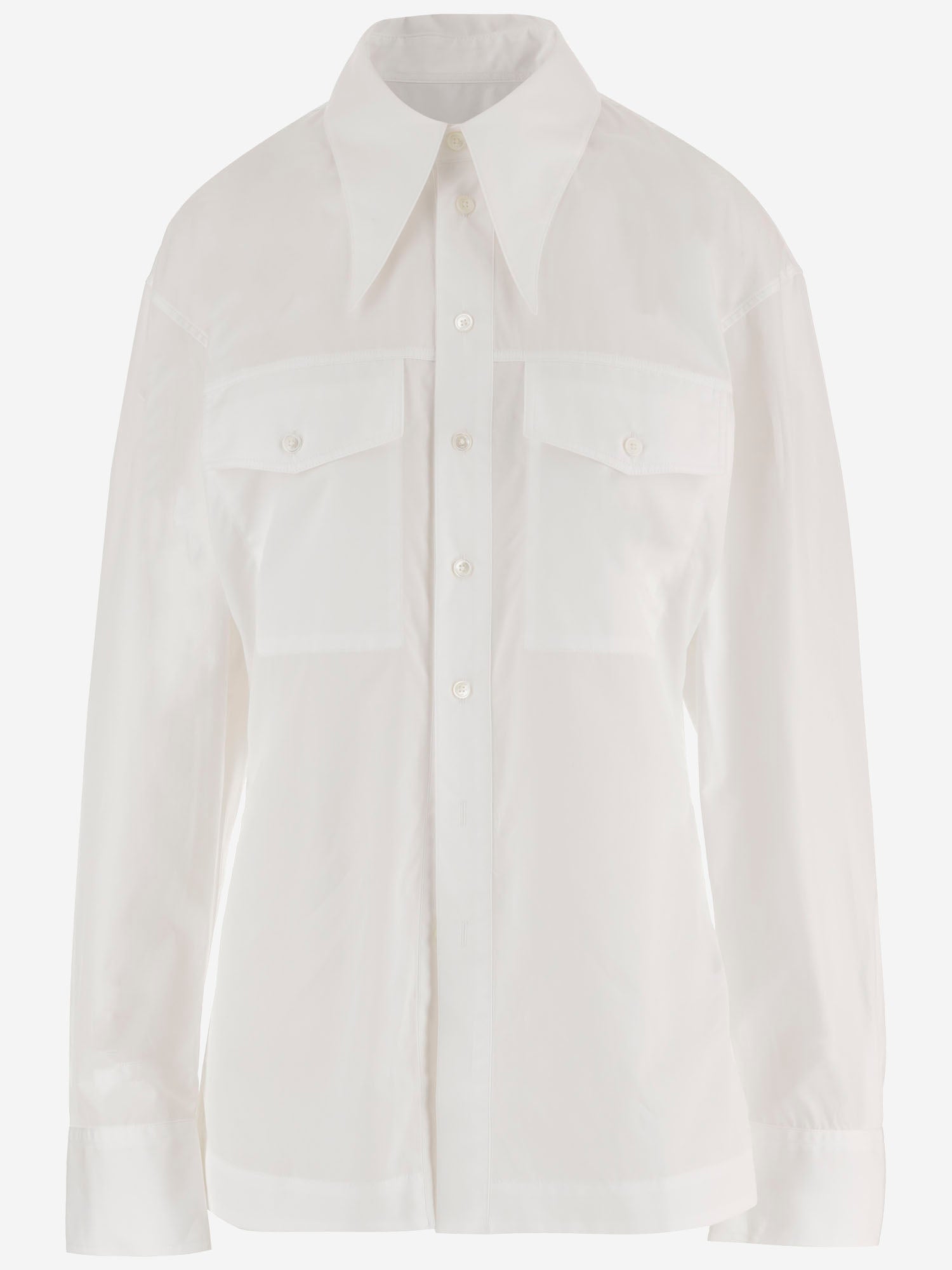 Camicia in cotone con colletto a punta FSH807CO0063 100 AMI 