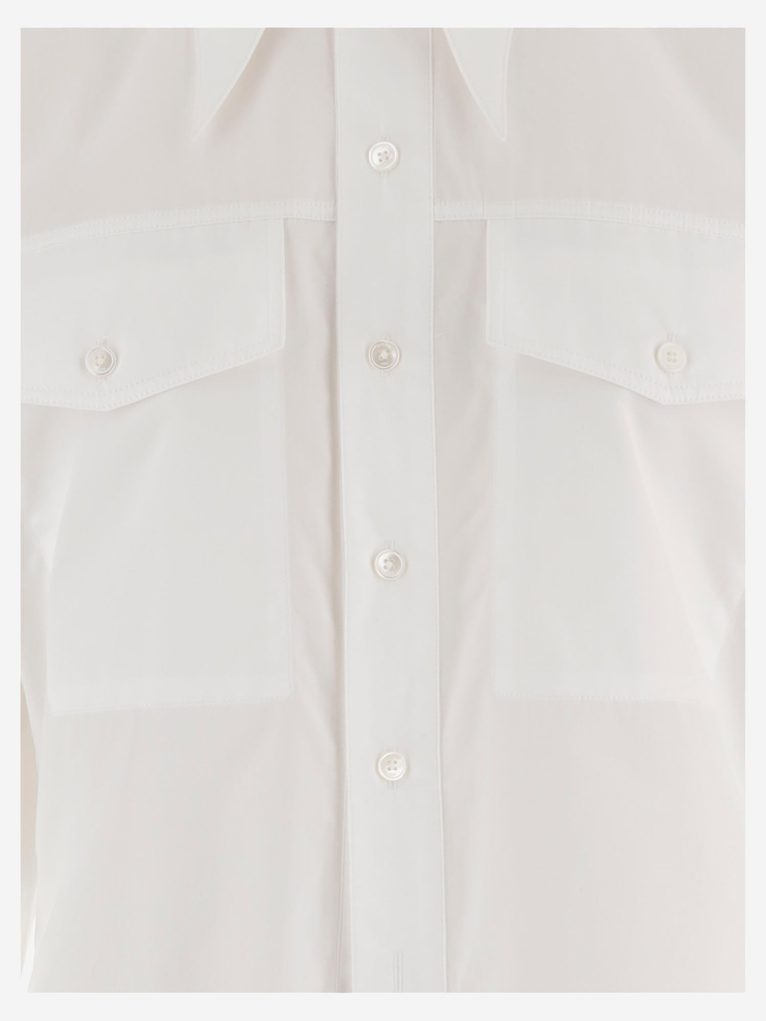 Camicia in cotone con colletto a punta FSH807CO0063 100 AMI 