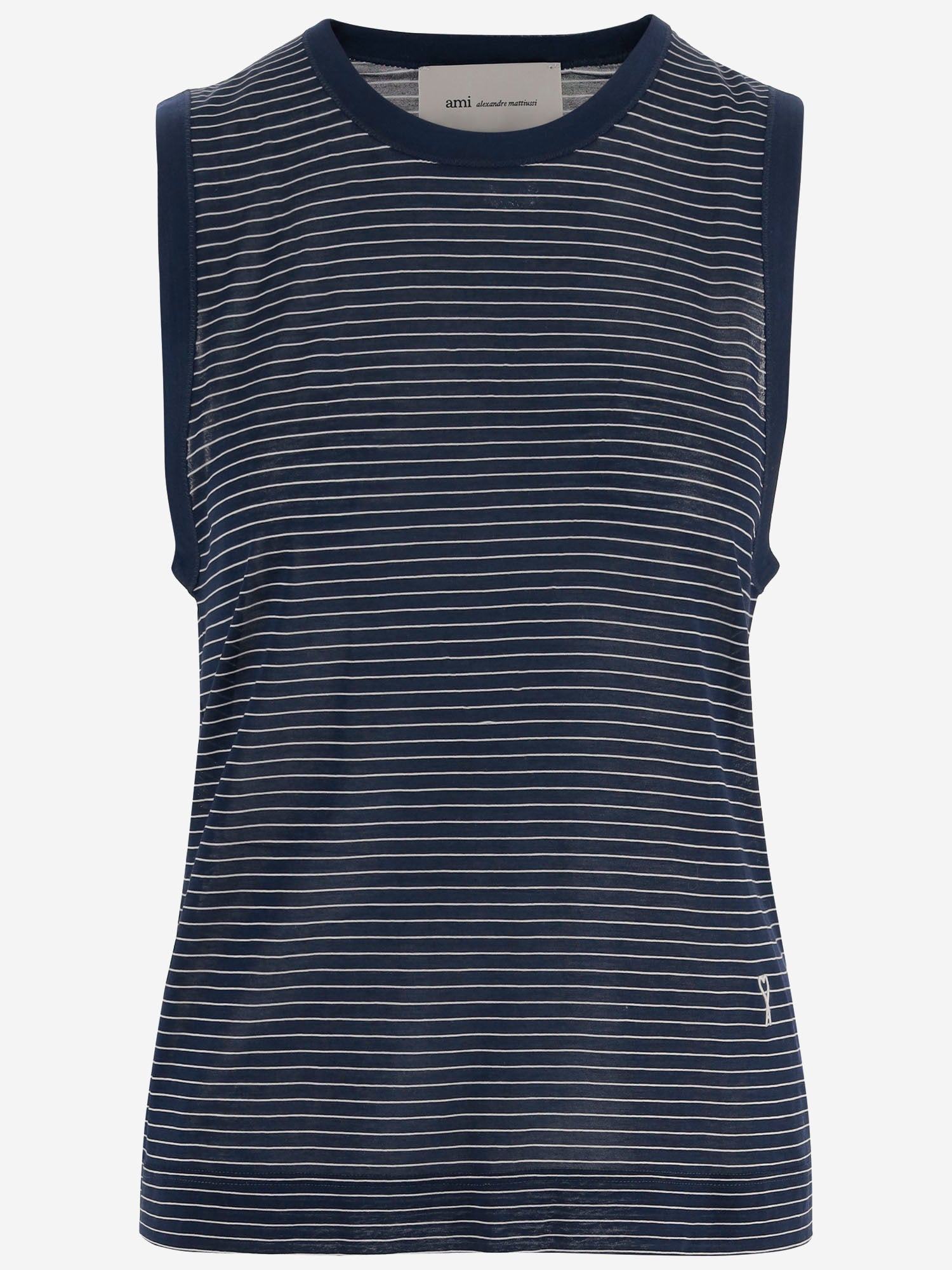 TOP IN COTONE CON MOTIVO A RIGHE FTP818JE0212 A044 AMI 