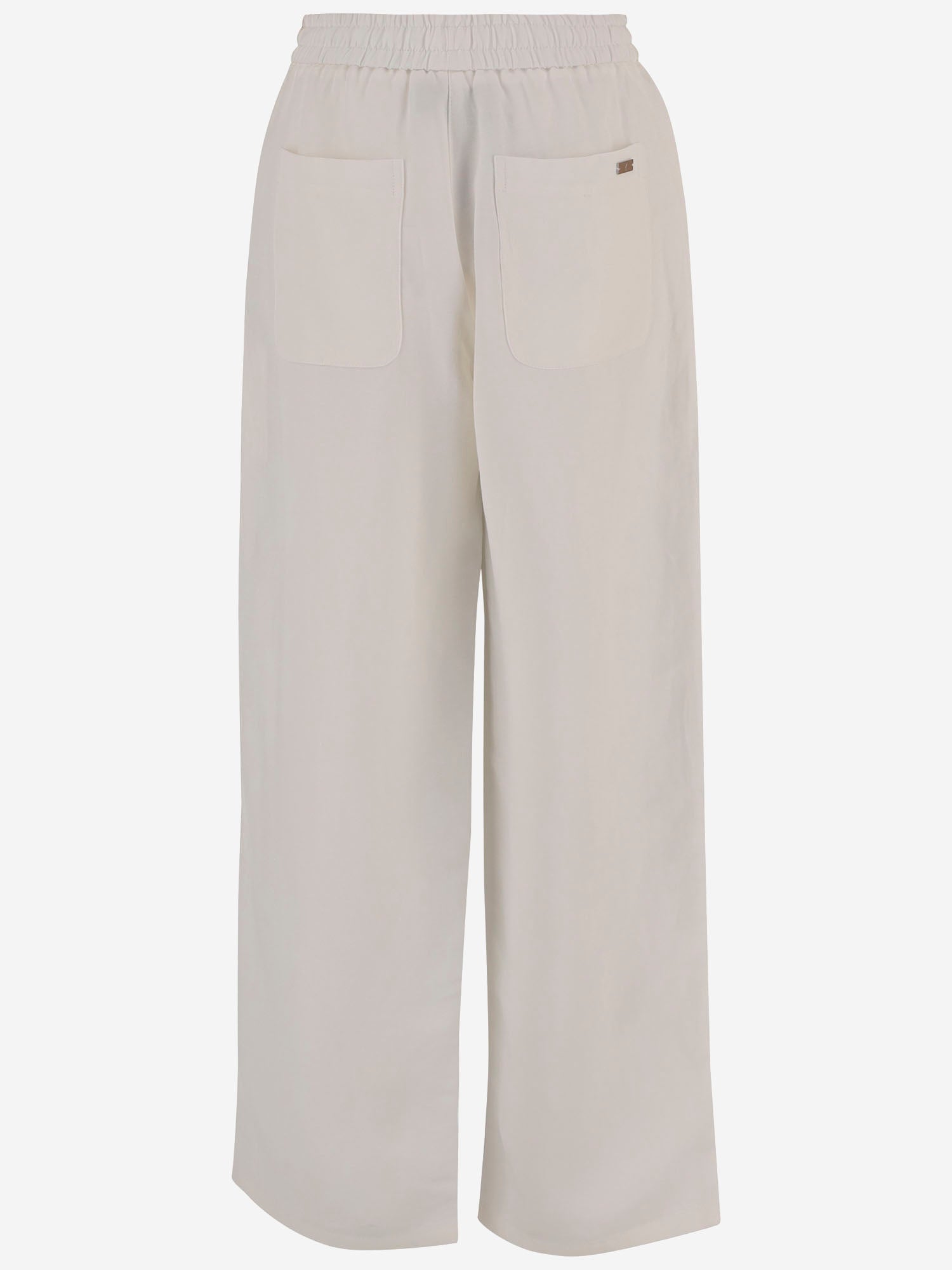 PANTALONI IN MISTO LINO CON ELASTICO IN VITA FTR868VI0052 136 AMI 