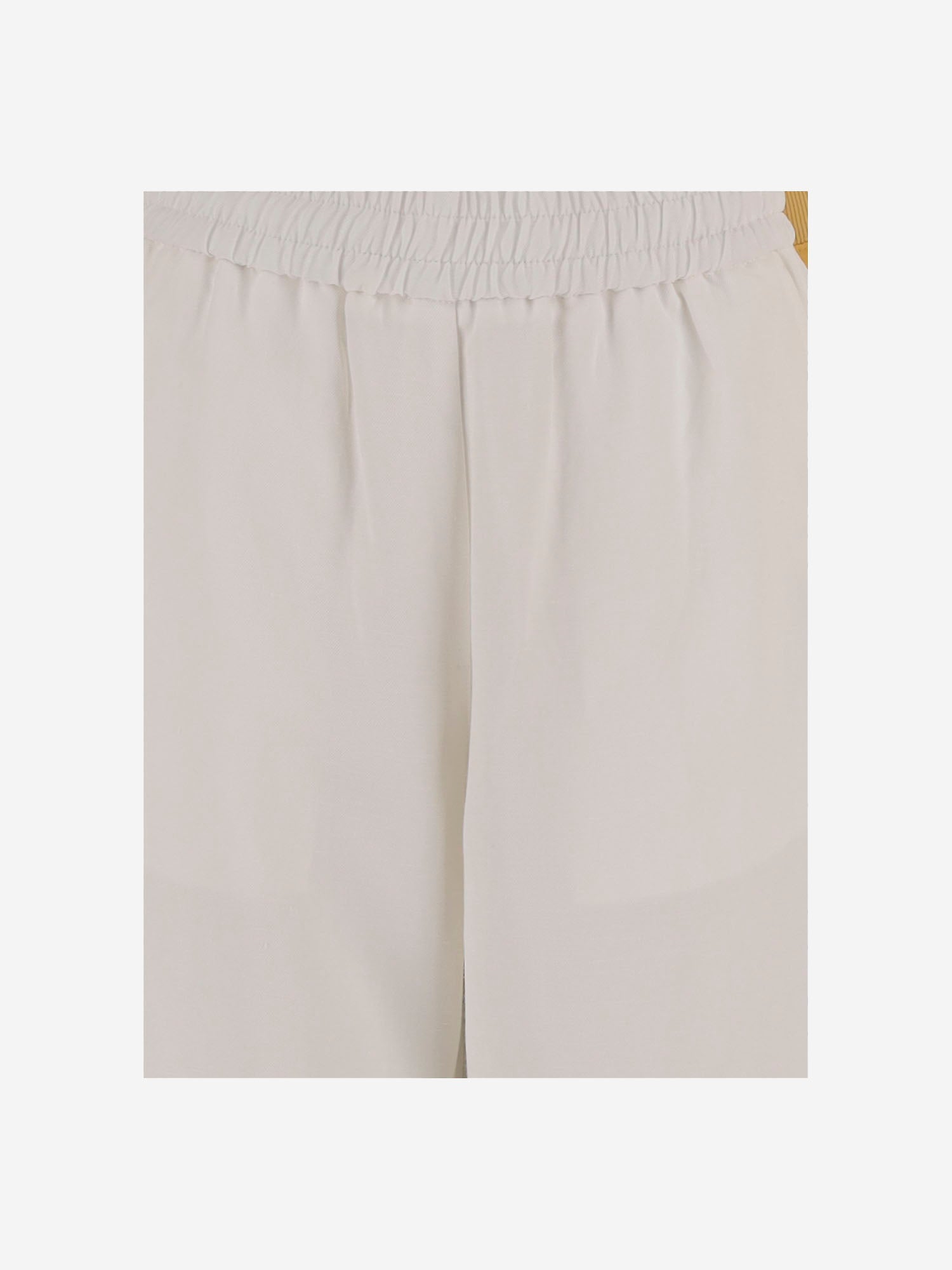 PANTALONI IN MISTO LINO CON ELASTICO IN VITA FTR868VI0052 136 AMI 