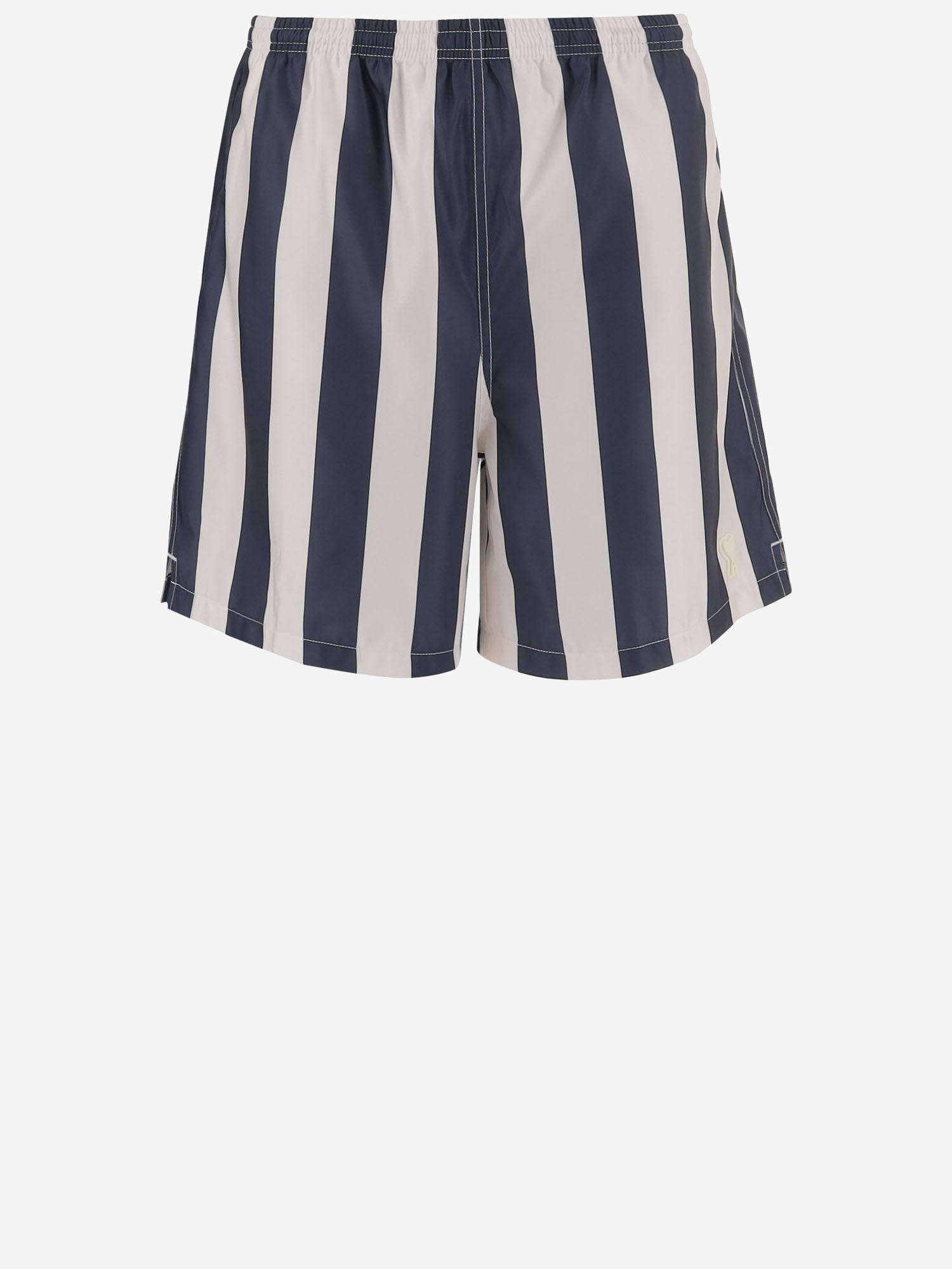 SHORTS DA BAGNO LUNGHI A RIGHE HBW316AW0027 A027 AMI 