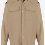 CAMICIA SAHARIENNE IN COTONE HSH814CO0214 A036 AMI 