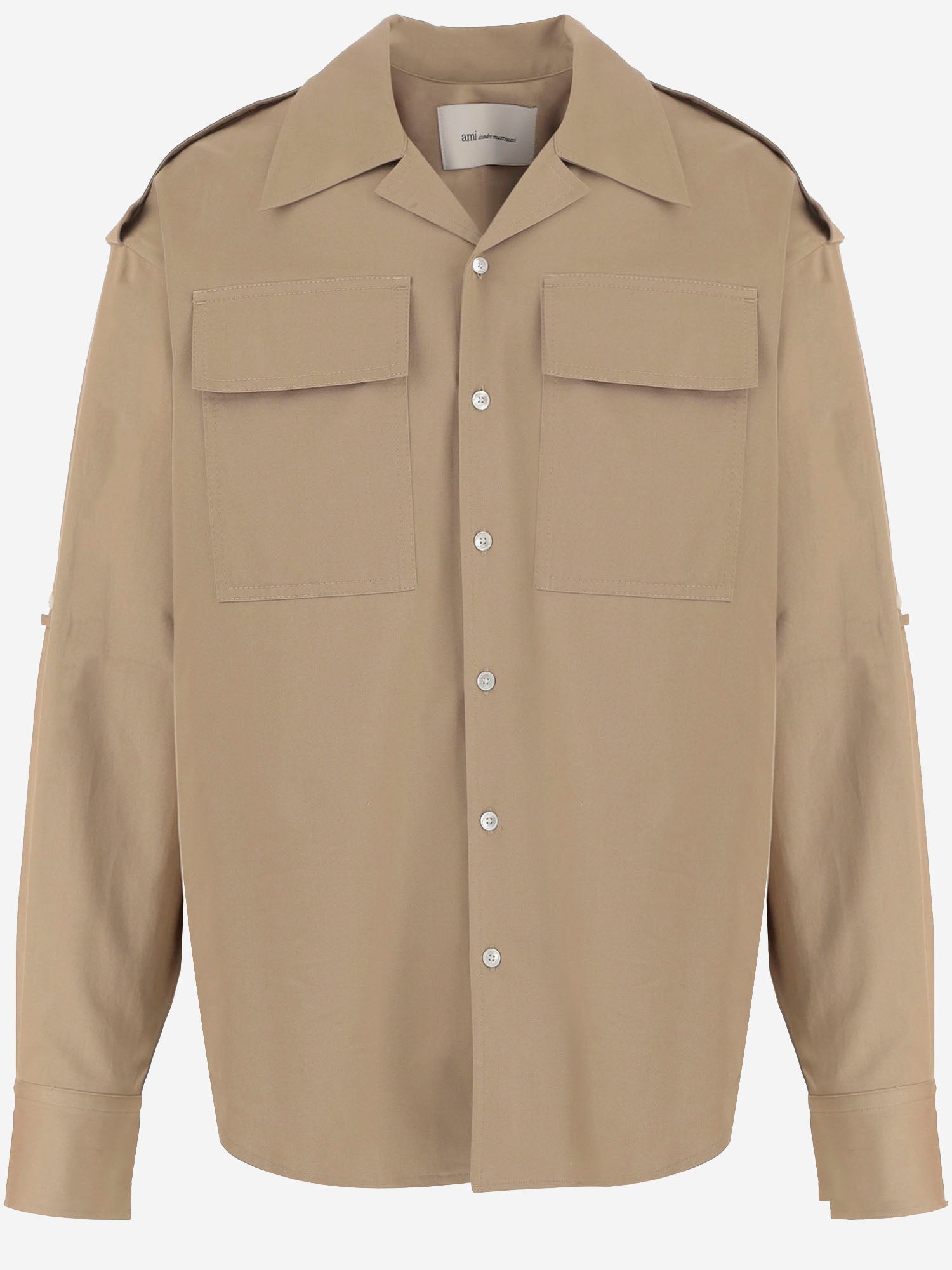 CAMICIA SAHARIENNE IN COTONE HSH814CO0214 A036 AMI 