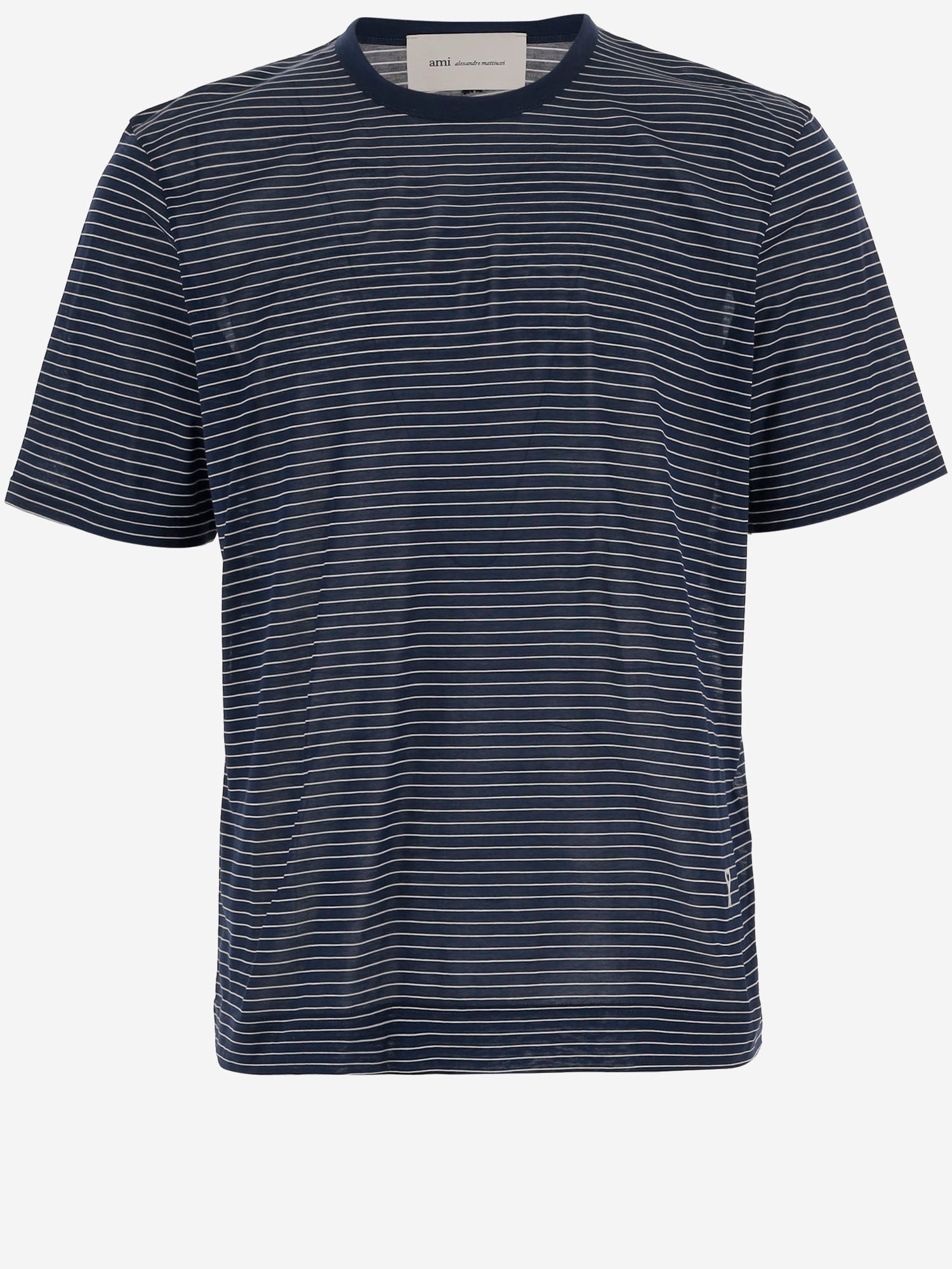 T-SHIRT IN COTONE CON MOTIVO A RIGHE HTS367JE0212 A044 AMI 