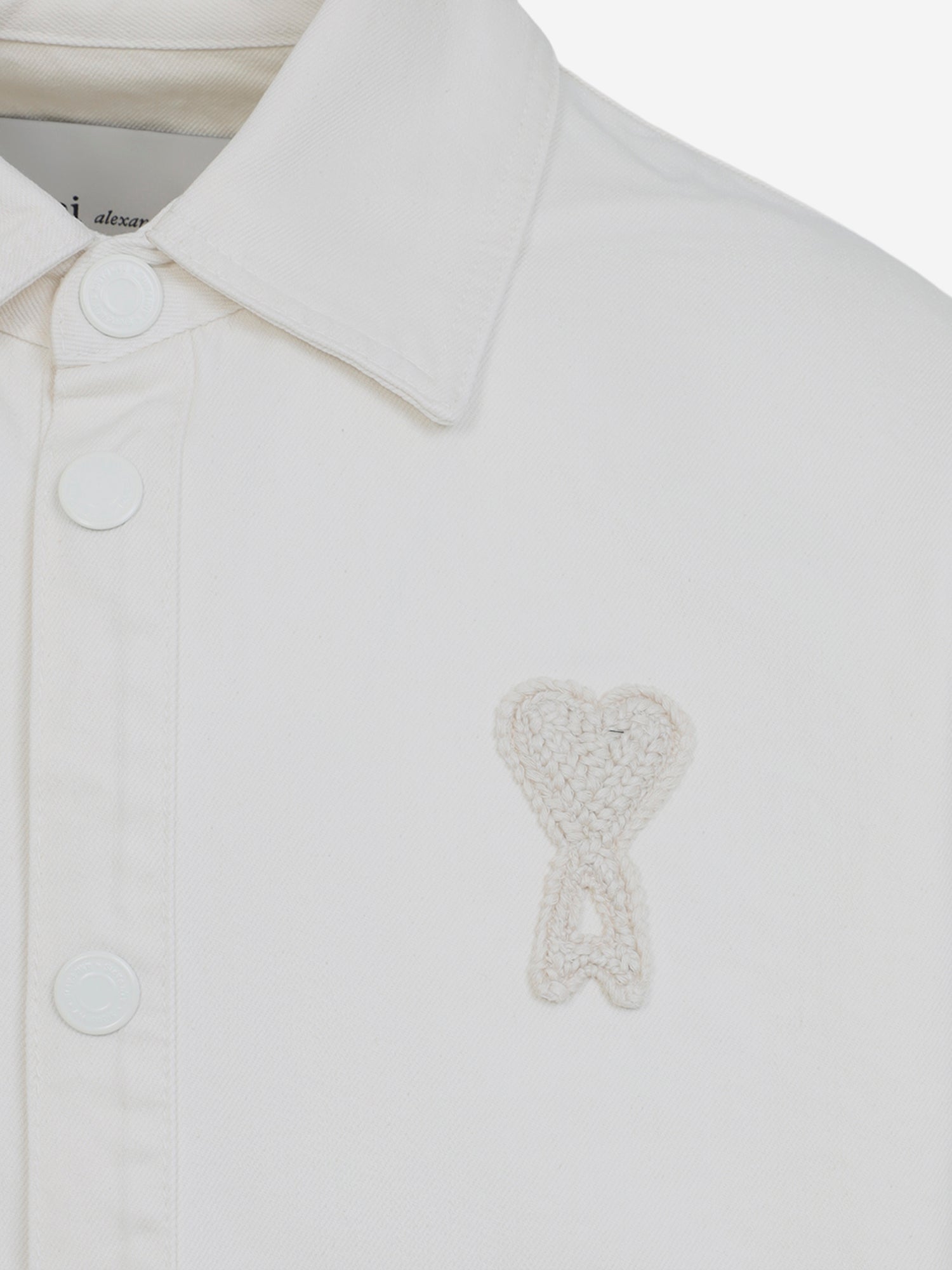 CAMICIA IN COTONE CON RICAMO LOGO UJK897DE0126 136 AMI 