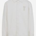 CAMICIA IN COTONE CON RICAMO LOGO UJK897DE0126 136 AMI 