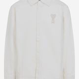 CAMICIA IN COTONE CON RICAMO LOGO UJK897DE0126 136 AMI 