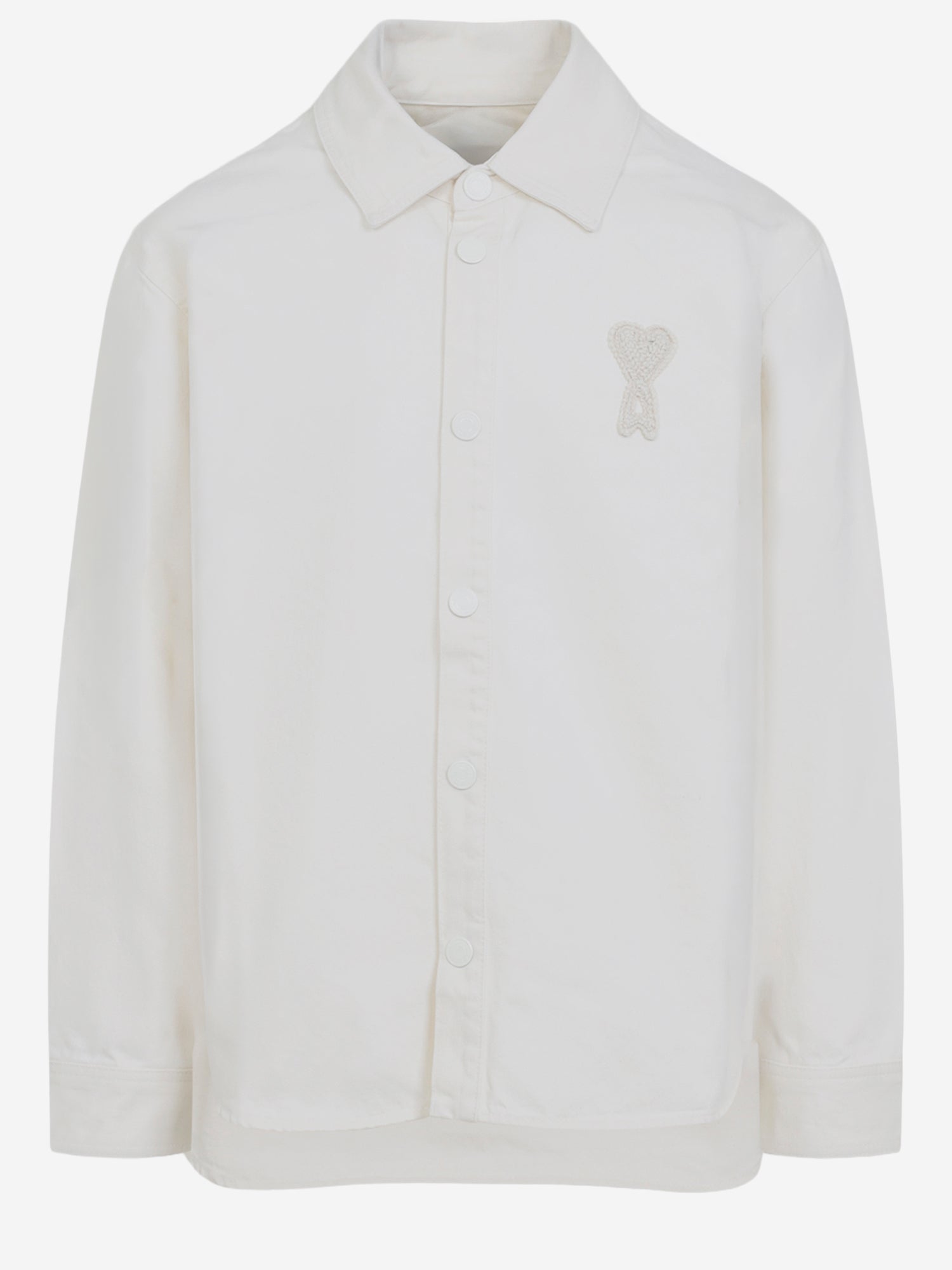 CAMICIA IN COTONE CON RICAMO LOGO UJK897DE0126 136 AMI 