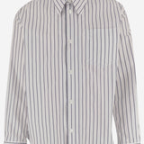 CAMICIA IN COTONE A RIGHE USH808CO0220 A074 AMI 
