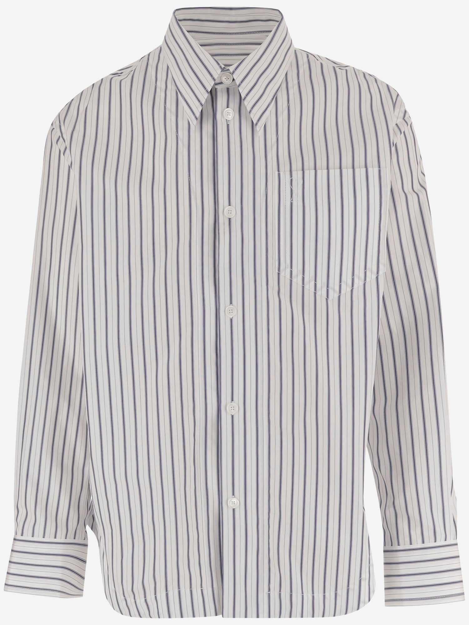 CAMICIA IN COTONE A RIGHE USH808CO0220 A074 AMI 
