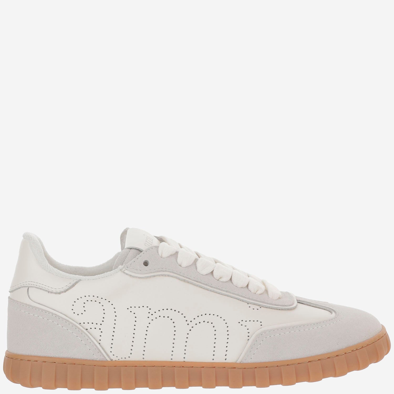 SNEAKERS IN PELLE CON LOGO USN508AL0126 100 AMI 