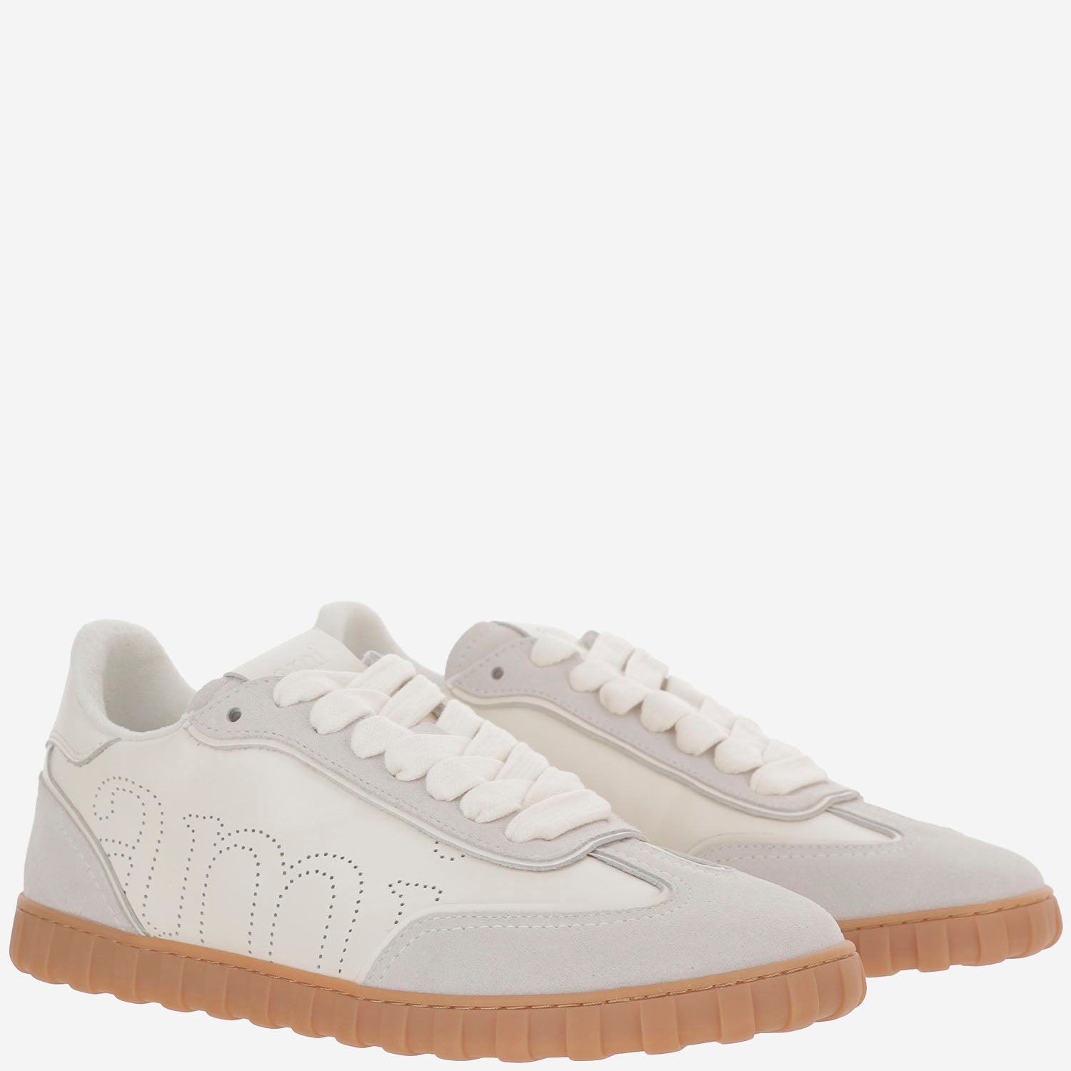 SNEAKERS IN PELLE CON LOGO USN508AL0126 100 AMI 