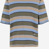 T-SHIRT IN COTONE STRETCH A RIGHE UTS369JE0209 A073 AMI 