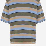 T-SHIRT IN COTONE STRETCH A RIGHE UTS369JE0209 A073 AMI 