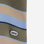 T-SHIRT IN COTONE STRETCH A RIGHE UTS369JE0209 A073 AMI 