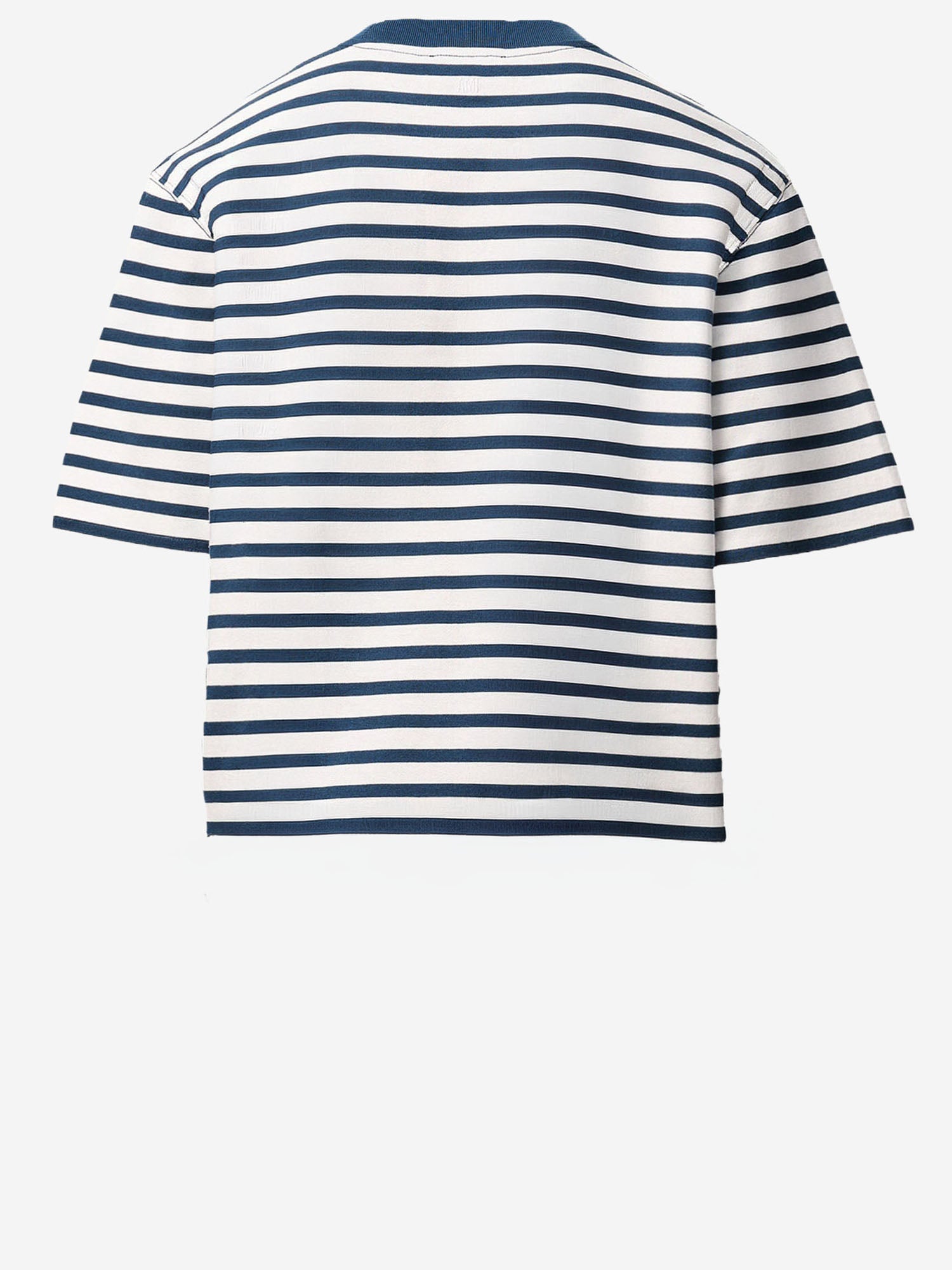 T-SHIRT IN COTONE A RIGHE UTS374JE0210 A044 AMI 