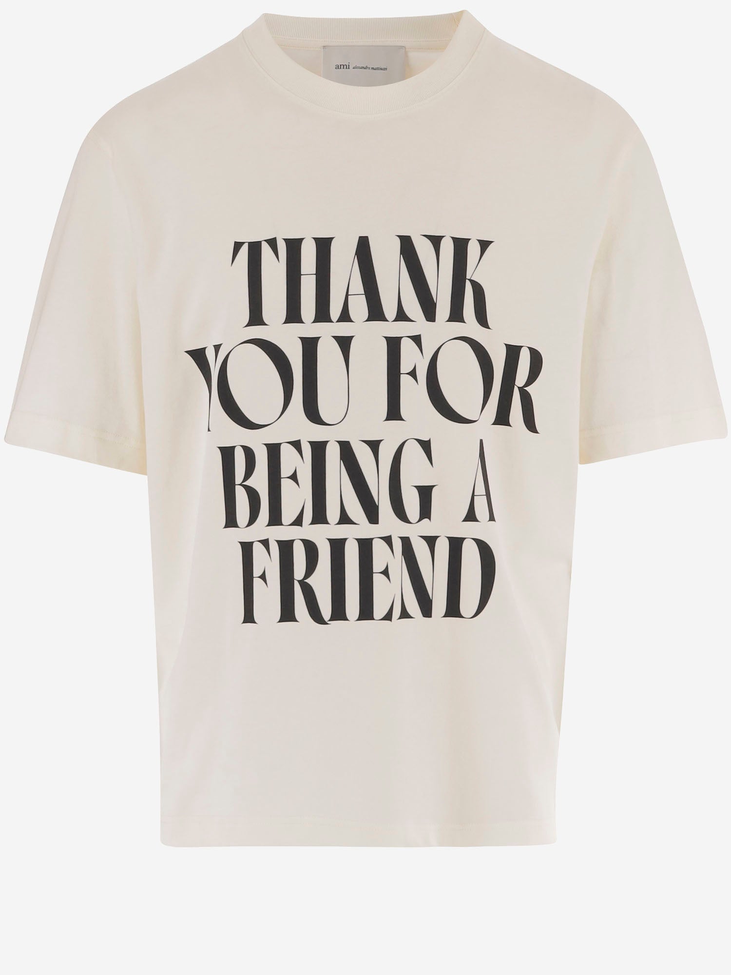 T-SHIRT IN COTONE CON STAMPA UTS384726 136 AMI 