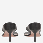 SANDALI ALEXANDRA IN RASO ALEXANDRATHONGSLIPPER 60BLACK AMINA MUADDI 