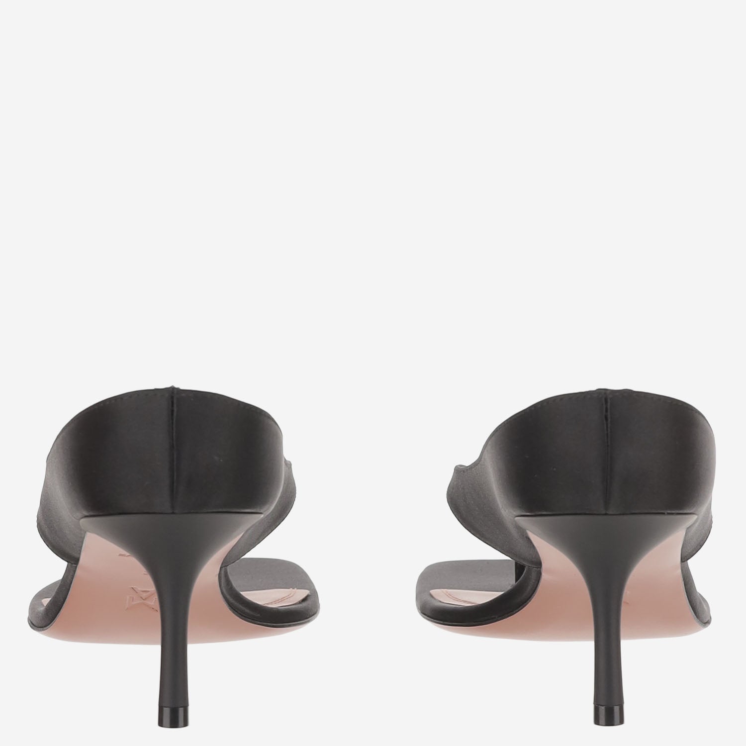 SANDALI ALEXANDRA IN RASO ALEXANDRATHONGSLIPPER 60BLACK AMINA MUADDI 